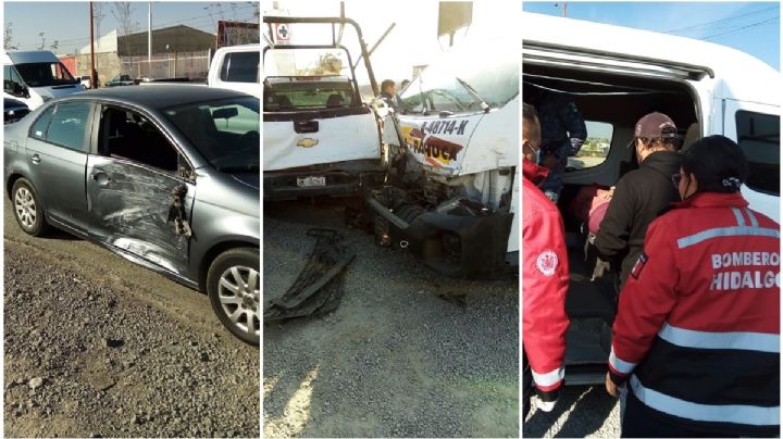 Por no ceder el 1x1, combi choca dos veces en la Pachuca-Sahagún; hay heridos | FOTOS