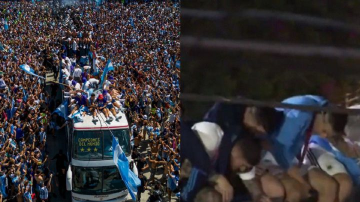 VIDEO: El momento en que Messi casi muere en celebración de Argentina