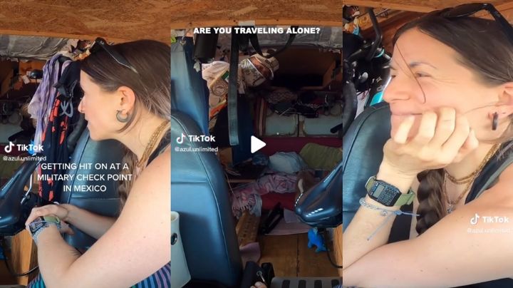 VIDEO: Militar mexicano coquetea con youtuber extranjera en retén