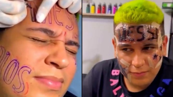 VIDEO: ¡La locura más grande! aficionado se tatúa el rostro con el nombre de Messi