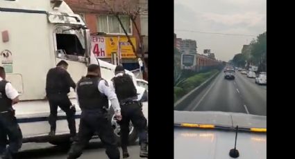 VIDEO: Persecución que comenzó en Neza y terminó en CDMX dejó un herido y dos policías detenidos