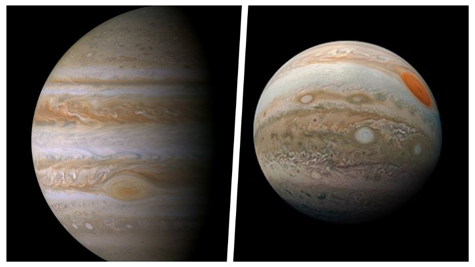 Imágenes del planeta Júpiter tomadas por diferentes sondas enviadas