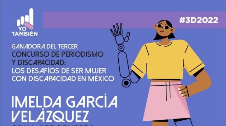 Imelda García, periodista binacional, gana Concurso de Periodismo y Discapacidad