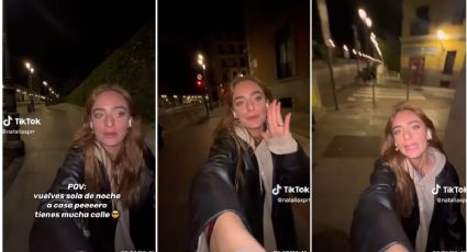 VIDEO: Joven finge hacer un directo para sentirse segura mientras camina por la calle de noche