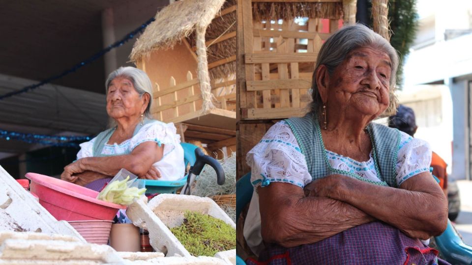 “Chepita” acude al también conocido Mercado de las Flores desde hace como 35 años,