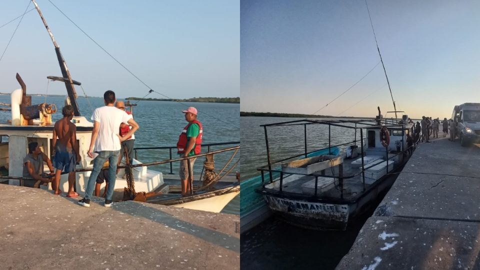 Procedieron a remolcar hasta la costa de La Pesca, en donde fueron atendidos por autoridades.