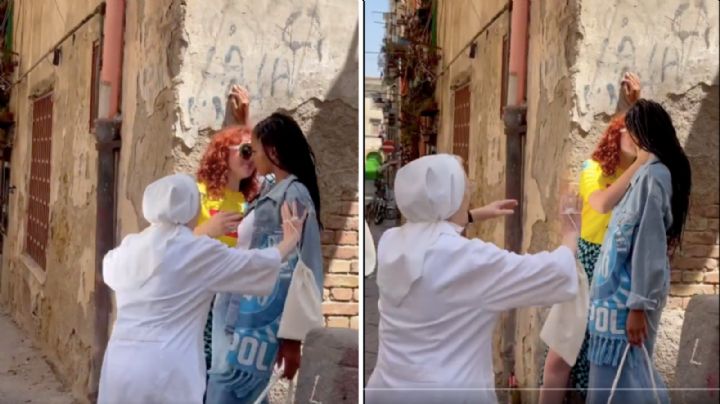 Una monja separa a dos chicas besándose; la acusan de lesbofóbica