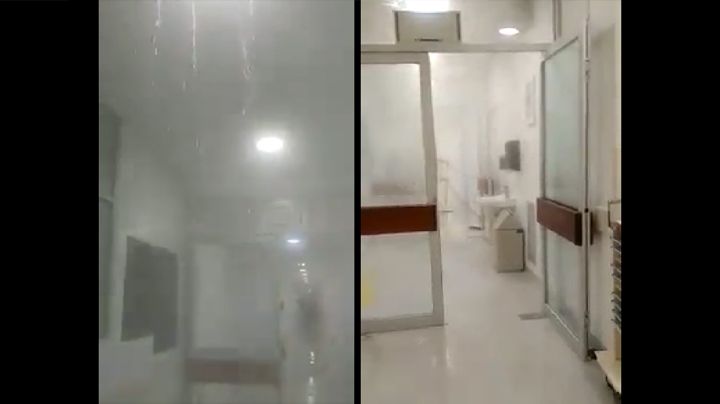 VIDEO | Tras inaugurarse, hospital de Perote sufre fuga de agua