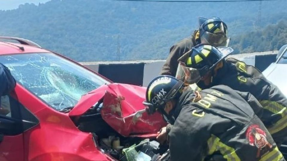 El accidente múltiple se registró en el kilómetro 28 de la carretera México-Cuernavaca