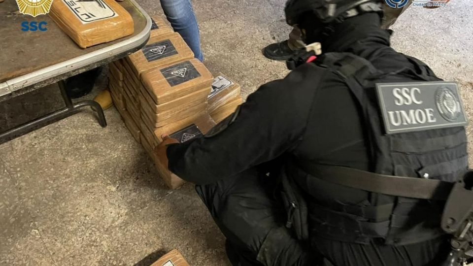 La Secretaría de Seguridad Ciudadana decomisó más mil 500 kilos de cocaína en la Ciudad de México.