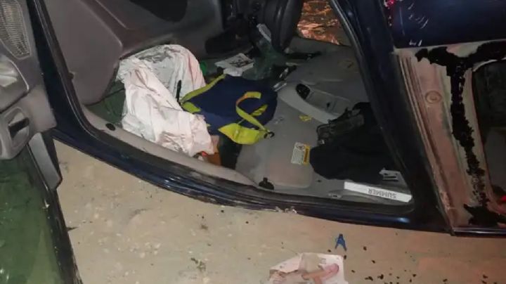 Padre de familia conducía ebrio en Tulancingo y vuelca; todos salen ilesos