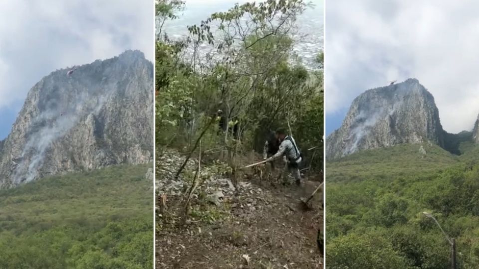 Con la ayuda de un helicóptero que realizó descargas de agua y más de 30 brigadistas que hicieron brechas corta fuego se logró apagar las llamas