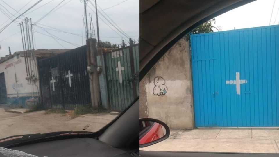 En Cocoyoc, municipio de Yautepec, Morelos, la gente tiene miedo de los nahuales, por lo que pintaron cruces blancas en sus casas para ahuyentarlo