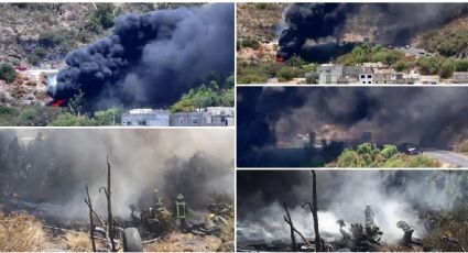 ¡Precaución! Incendio en lote de llantas afecta Corredor de la Montaña