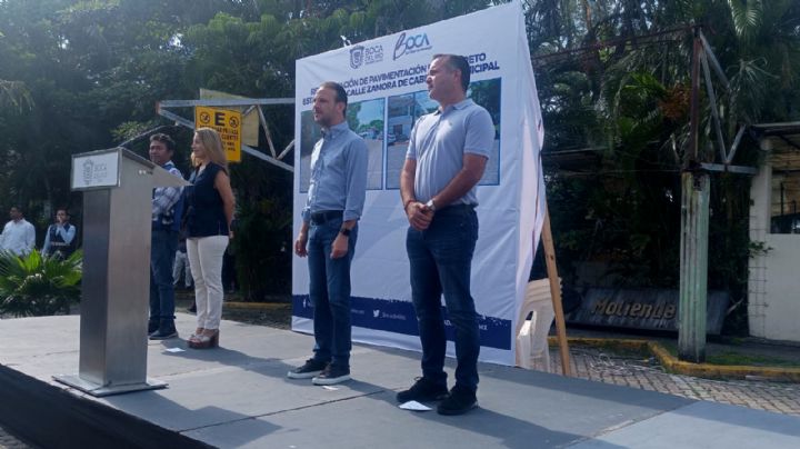 Unanue da banderazo de salida a rehabilitación de calles en Boca