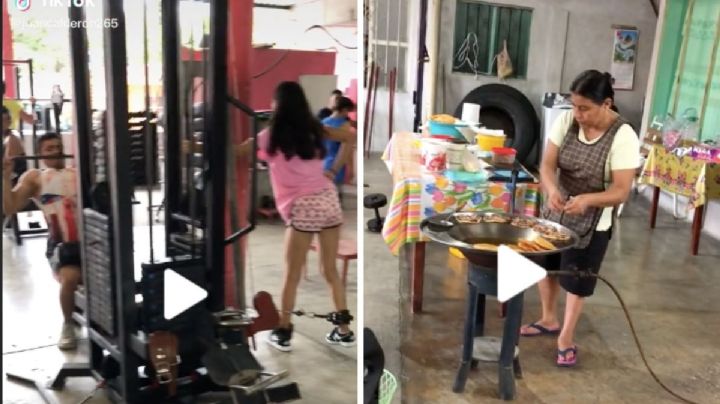 ¿Romantizando la precarización? Mujer vende garnachas en gym