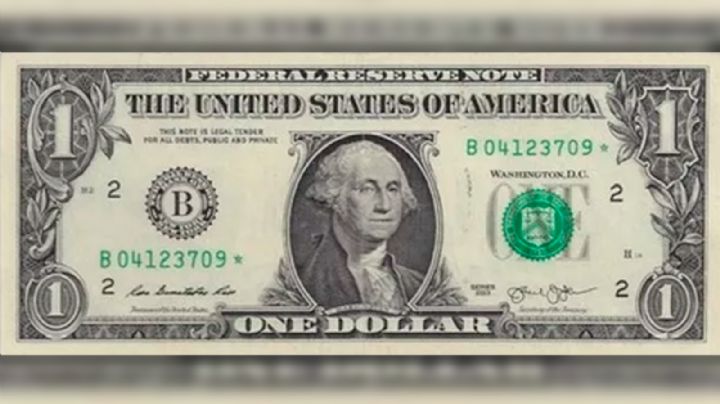 Por error de acuñación, billete de 1 dólar se vende en $300 mil