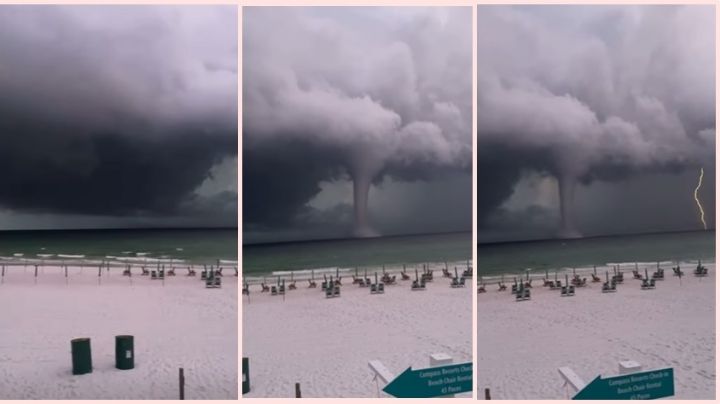 Así se vivió la tromba marina que desató el miedo entre los turistas de Florida