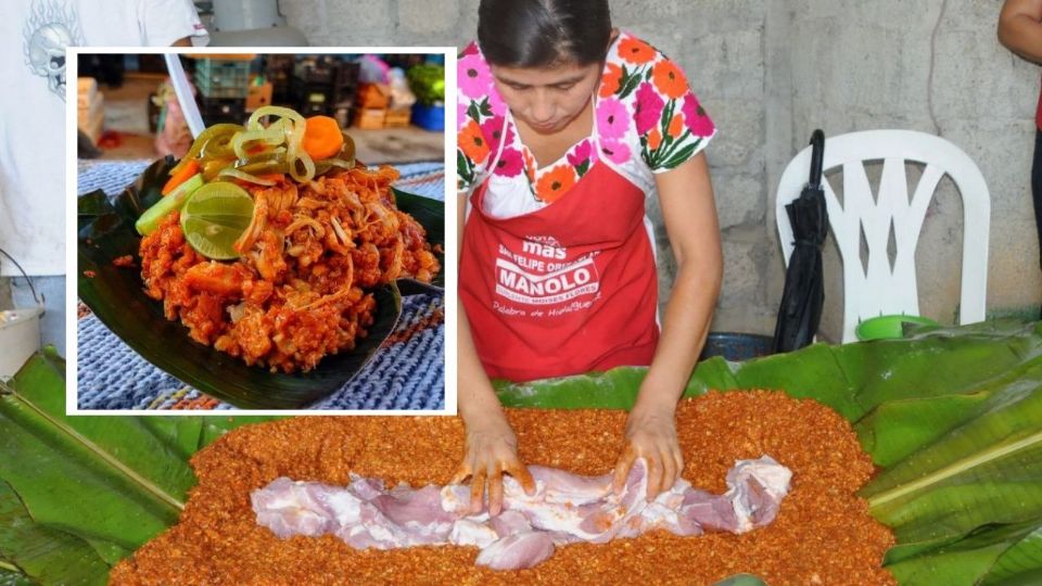 Es considerado el tamal más grande de México y es originario de Veracruz.