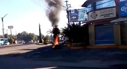 Por muerte de compañero, manifestantes queman llantas cerca de la México-Pachuca
