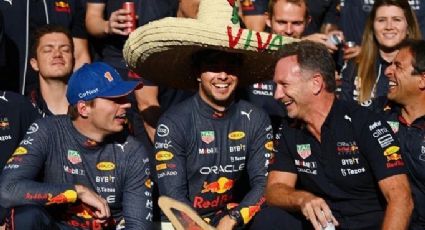 Checo Pérez elogia a Max Verstappen tras el doblete en el GP de Bélgica