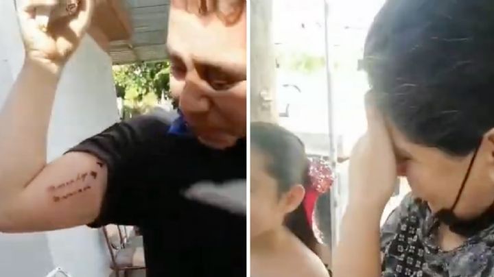 VIDEO: Madre cachetea a su hijo por un tatuaje… con dedicatoria a ella