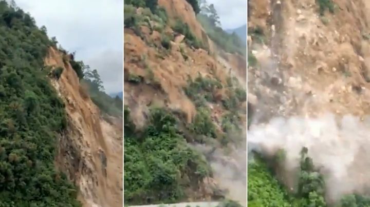 VIDEO: Cerro se desgaja en San Juan Chamula, Chiapas