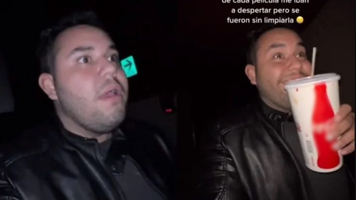 VIDEO: Joven se duerme en última función… se queda a dormir en el cine