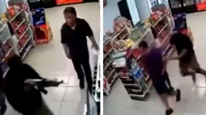 VIDEO: Ladrones con armas largas se llevan dinero y hasta al cajero de una tienda de vinos