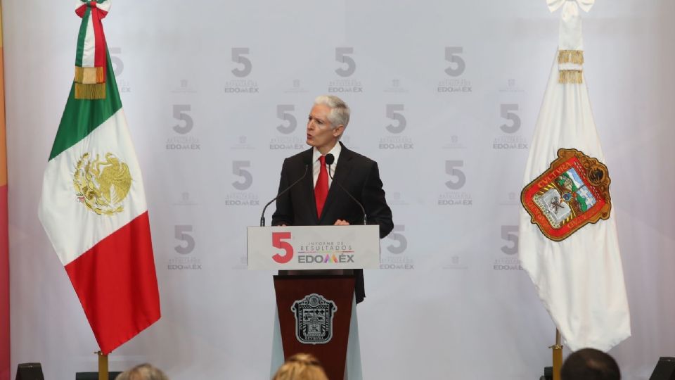 El gobernador del Estado de México, Alfredo Del Mazo Maza, presentó este lunes los principales logros de su administración.