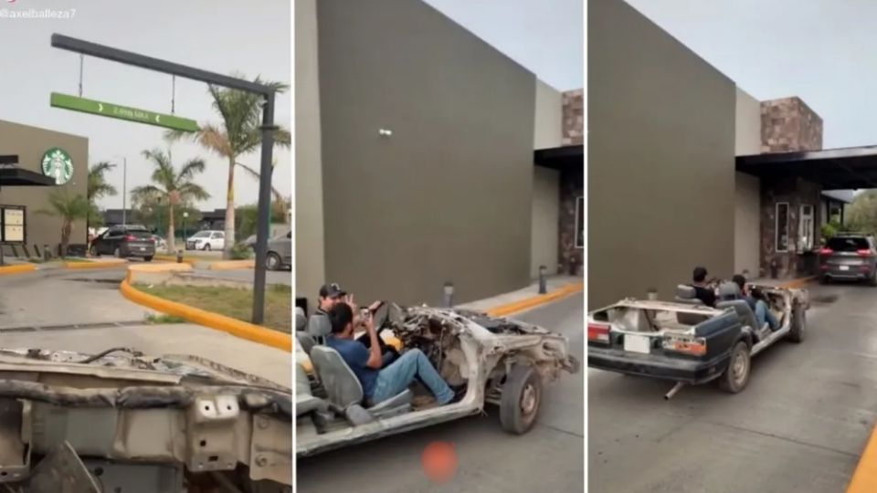 Fue el usuario de TikTok axelballeza7 quien subió el video a su perfil y muestra cómo fue el viaje hacia una sucursal de Starbucks ubicada en Ciudad Victoria, Tamaulipas