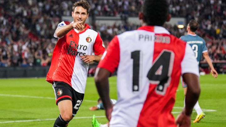 Santiago Giménez brilla en Feyenoord; es líder de goleo en Europa League