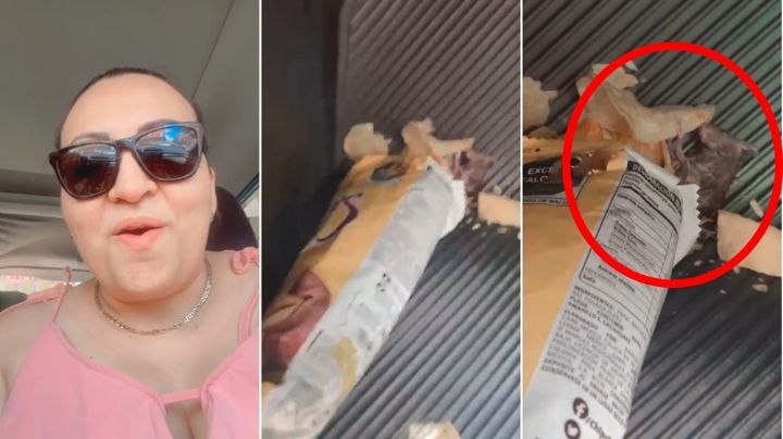 VIDEO: Mujer compra papas fritas, abre la bolsa y le sale una rata
