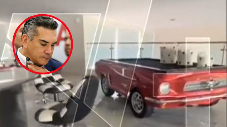 Alito Moreno y su mustang en casa