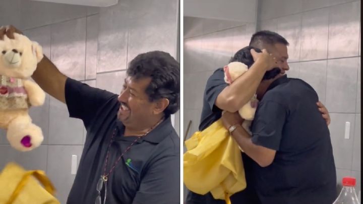 VIDEO: Conmueve regalo de peluche a señor con voz de su esposa fallecida