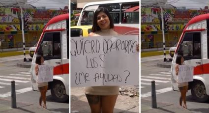 Salió a las calles a pedir dinero para operarse los senos y se vuelve viral