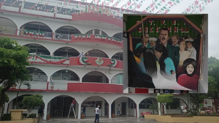 Sin consultar, alcaldesa manda a borrar mural histórico en Nanchital