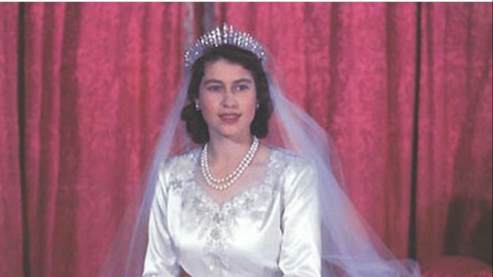 La Reina Isabel II el día de su boda, el 20 de noviembre de 1947.