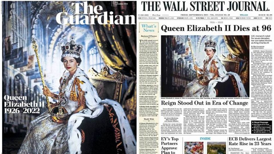 Primeras planas despiden a la reina Isabel II