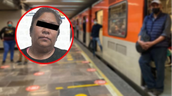 Guardia Nacional llega al Metro y detienen a mujer por arrojar objeto a vías