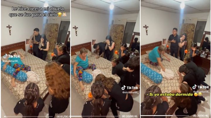 VIDEO TIKTOK: En broma, jóvenes hacen pensar a su abuelita que ya ha muerto
