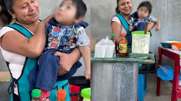 Con venta de esquites, Jeaneth resiste costo por la displasia cerebral de su hijo