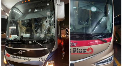 A pedradas, atacan autobuses de pasajeros en la autopista México-Querétaro