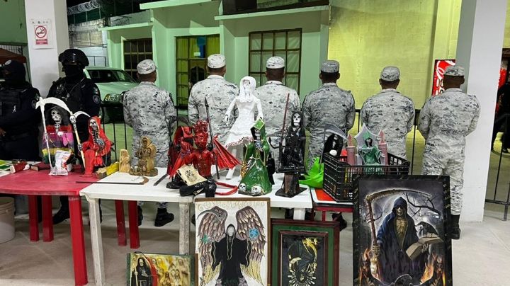 FOTOGALERÍA Operativo sorpresa: Santa Muerte reinaba en penal de Cancún