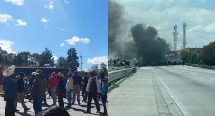 Pobladores de Jilotepec exigen atención al incendio de su manantial; bloquean autopista