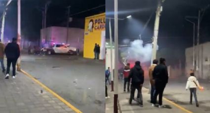 VIDEO: Corren a policías con cohetes en Huejotzingo