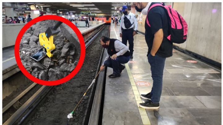 Metro CDMX: ¡Hasta almohadas! Los extraños objetos que cayeron a las vías en 2022