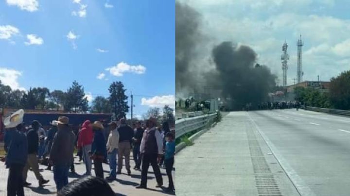 Pobladores de Jilotepec exigen atención al incendio de su manantial; bloquean autopista
