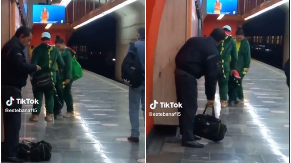 Familia de dinosaurios es captada en el metro de la CDMX