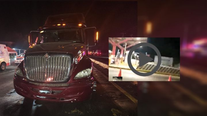 VIDEO: Graban persecución de tráiler robado en caseta de Plan del Río